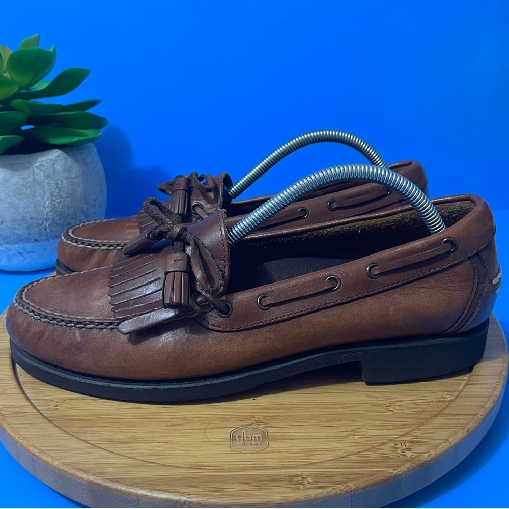 Rockport Comfort DMX Loafers Brown Leather Tassel Slip-On Flats Size 10.5M
